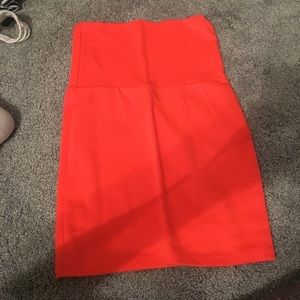 PacSun neon orange tight high-waisted mini skirt